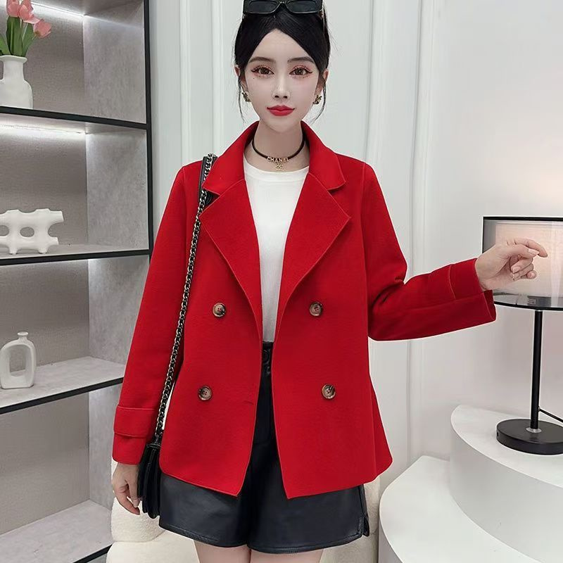 Wool Coat Peacoat - 가을 겨울 블랙 울 코트 여성