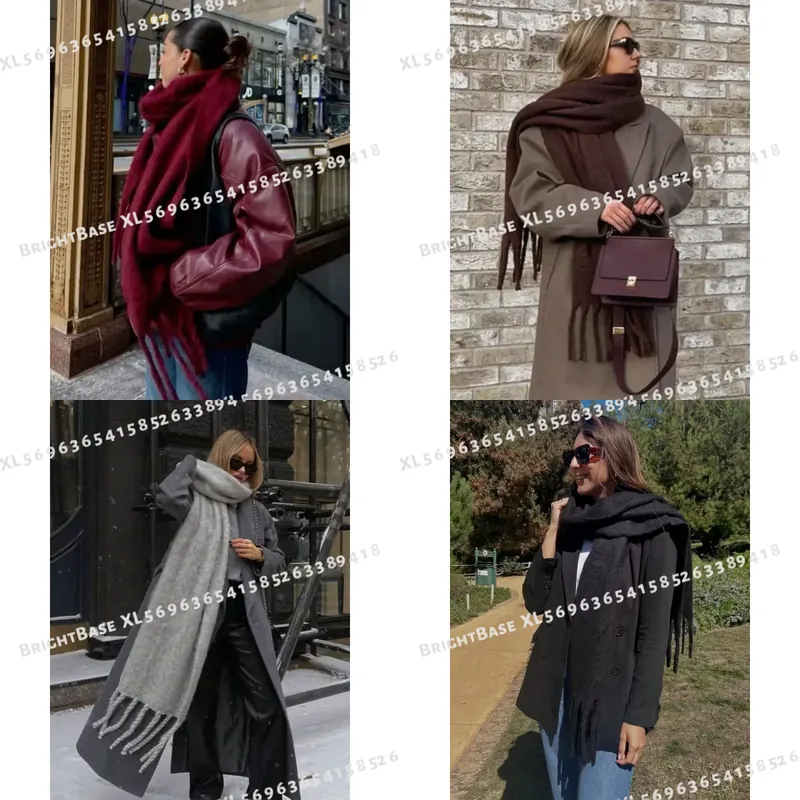 Cashmere Pashmina Wrap - 2025 여성용 겨울용 따뜻한 두꺼운 스카프