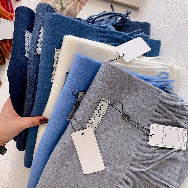 Cashmere Pashmina Wrap - 2024 여성용 겨울 양모 스카프 긴