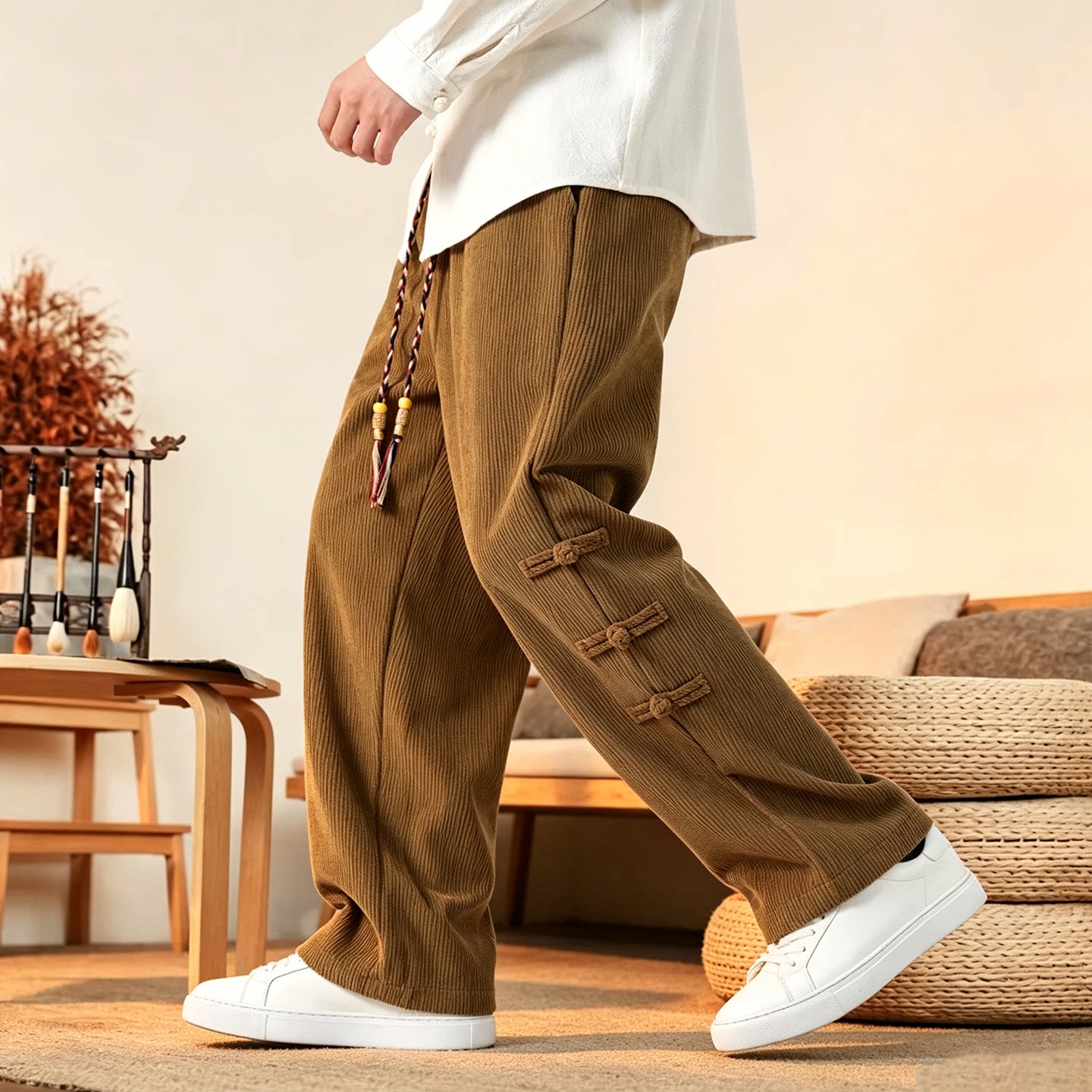 Corduroy Pant Warm - 남성용 바지 신상 가을 따뜻한 두꺼운