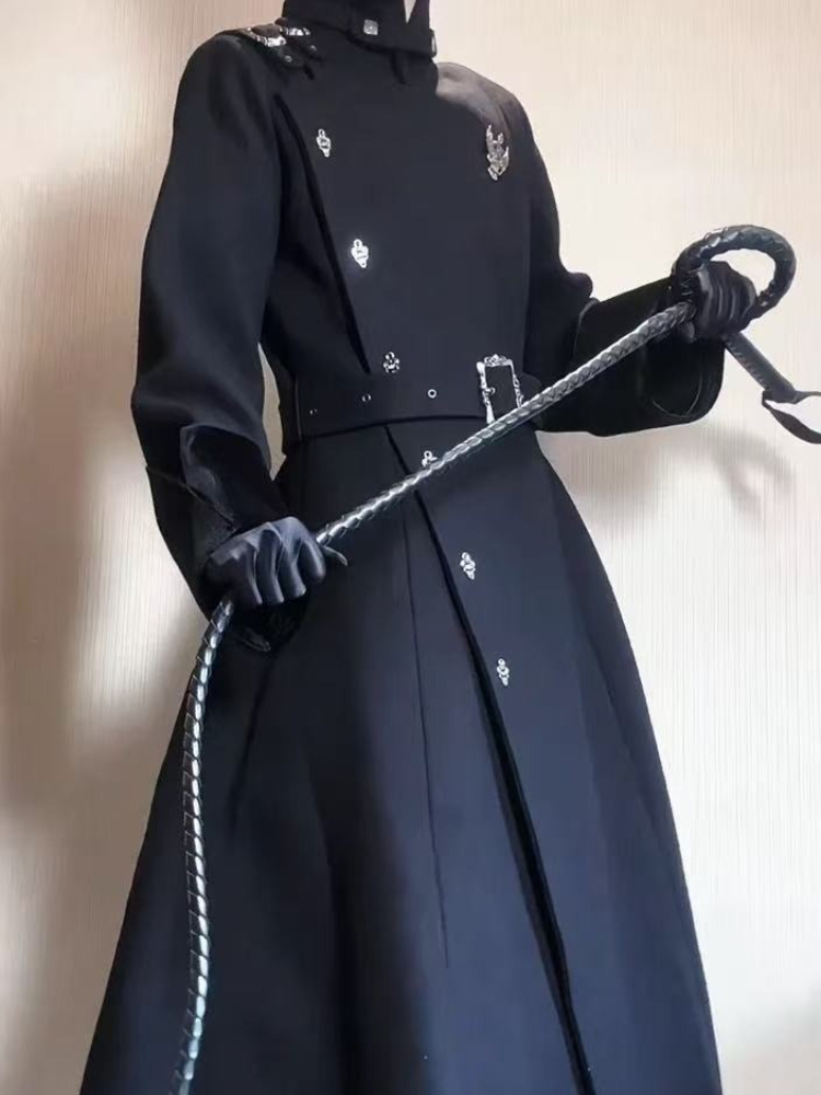 2025 겨울 고딕 벨티드 슬림 미드 길이 울 코트 블 - Wool Coat Peacoat 리뷰 및 가격