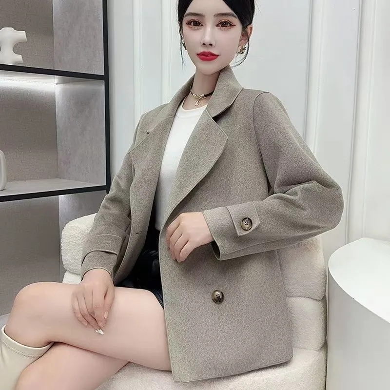 가을 겨울 블랙 울 코트 여성 패션 고급 기질 두꺼운  - Wool Coat Peacoat 리뷰 및 가격