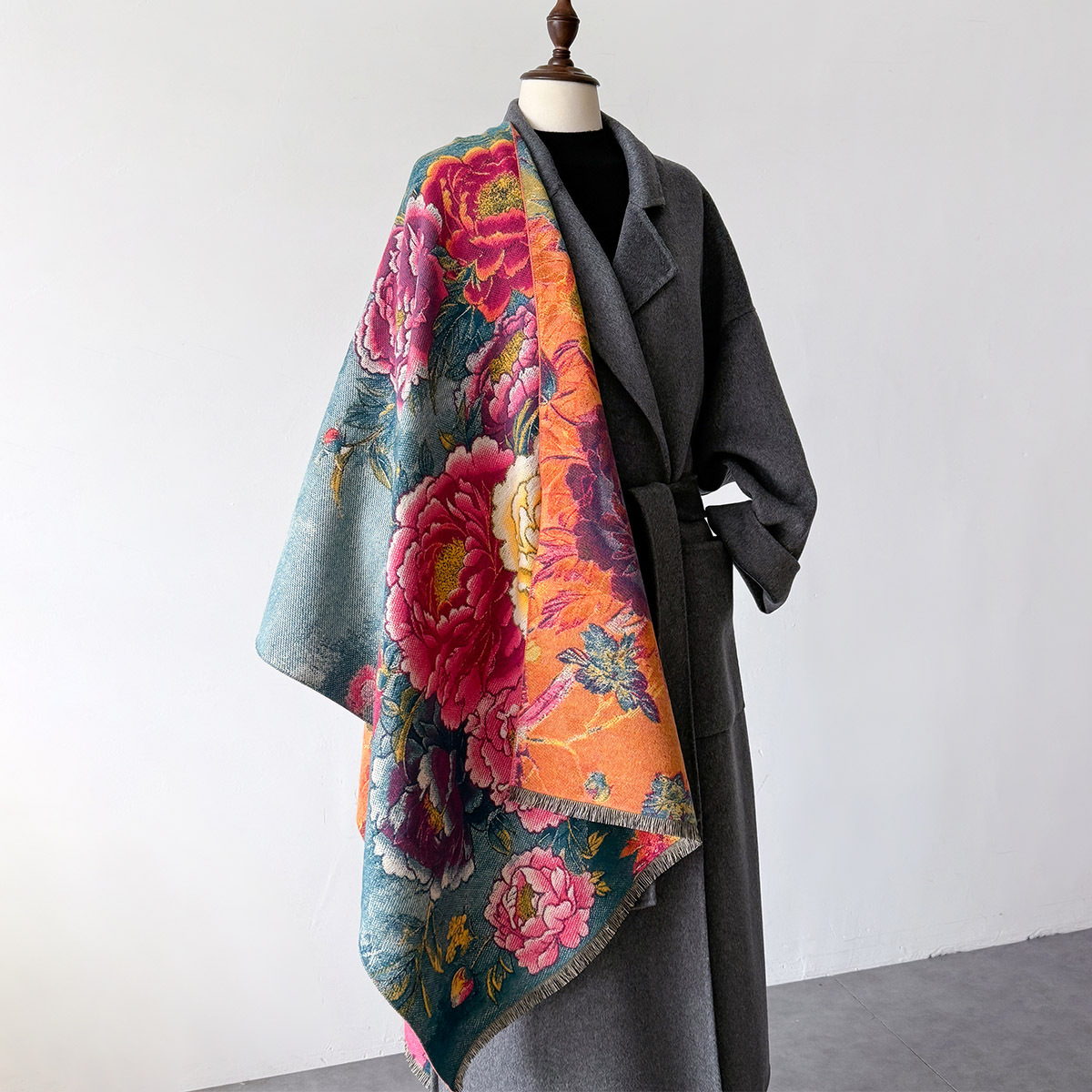 따뜻한 캐시미어 스카프 여성 목도리 꽃 인쇄 새로운 랩 - Cashmere Pashmina Wrap 리뷰 및 가격