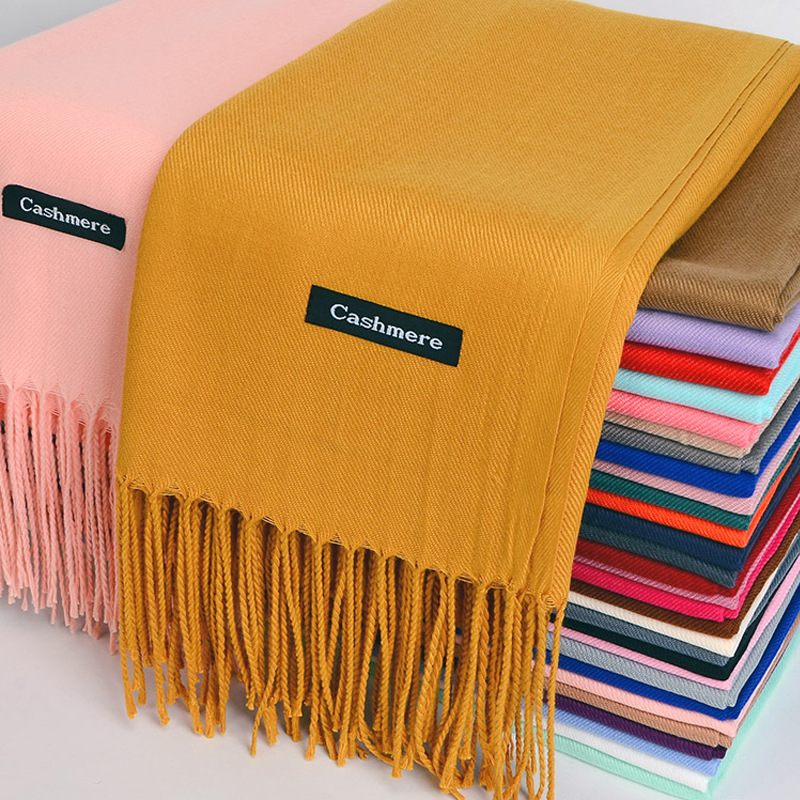 다목적 모조 캐시미어 스카프 닦았 단색 두꺼운 스카프  - Cashmere Pashmina Wrap 리뷰 및 가격