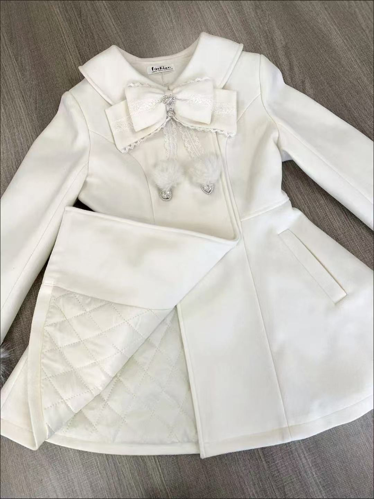 일본풍 가을 겨울 우아한 카와이 코트 여성용 인조 퍼  - Wool Coat Peacoat 리뷰 및 가격