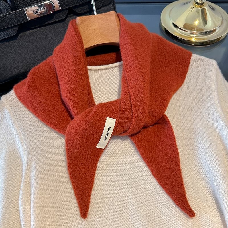 100% 울 한국 스타일 니트 삼각 스카프 여성 겨울  - Shawl Wrap Winter 리뷰 및 가격