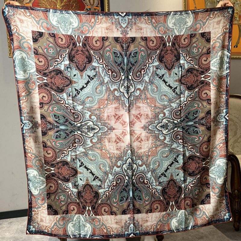 새로운 럭셔리 30% 실크 70% 울 스카프 135x1 - Shawl Wrap Winter 리뷰 및 가격